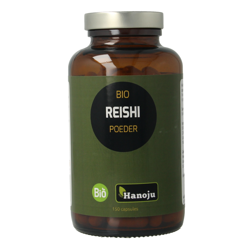 Hanoju Reishi paddenstoelen bio 150 Vegetarische capsules