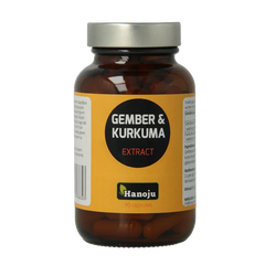 Hanoju Gember & kurkuma extract 90 Vegetarische capsules