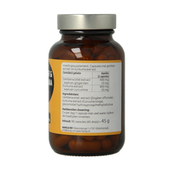 Hanoju Gember & kurkuma extract 90.00 Vegetarische capsules