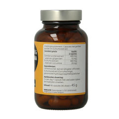 Hanoju Gember & kurkuma extract 90 Vegetarische capsules