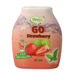 SteviJa Stevia limonadesiroop go strawberry 40 Milliliter