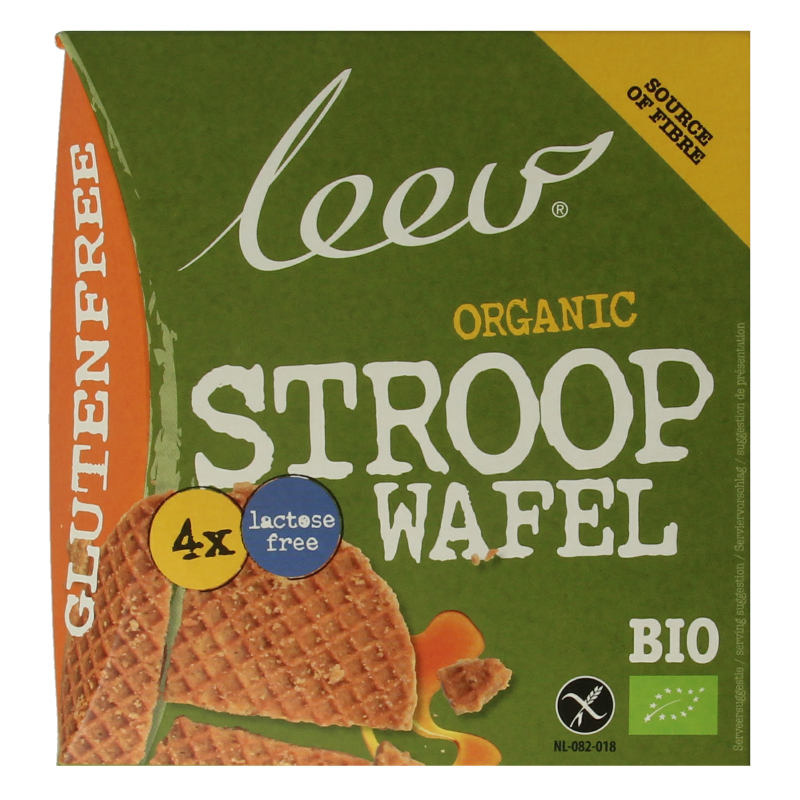 Leev Stroopwafel caramel glutenvrij bio 120 Gram