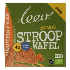 Leev Stroopwafel caramel glutenvrij bio 120 Gram