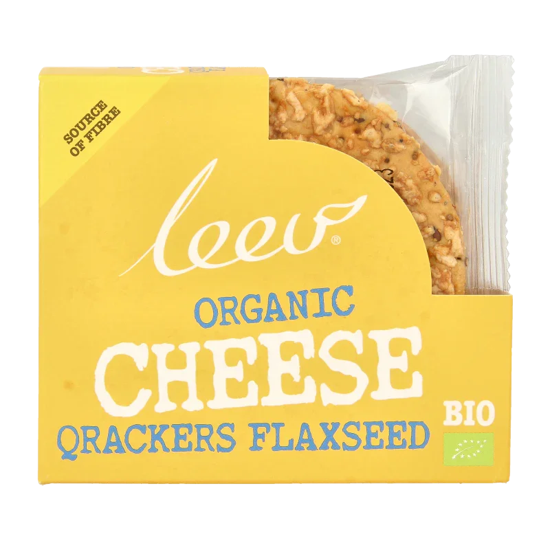 Leev Oude kaas qrackers lijnzaad bio 140 Gram
