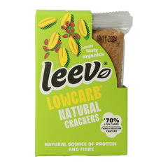 Leev Qrackers lowcarb 3 x 2 stuks bio 80 Gram