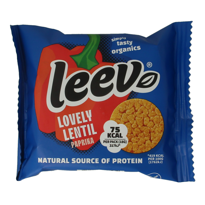 Leev Lovely lentil cakes paprika bio 18 Gram