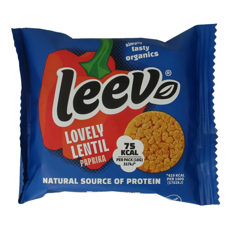 Leev Lovely lentil cakes paprika bio 18 Gram
