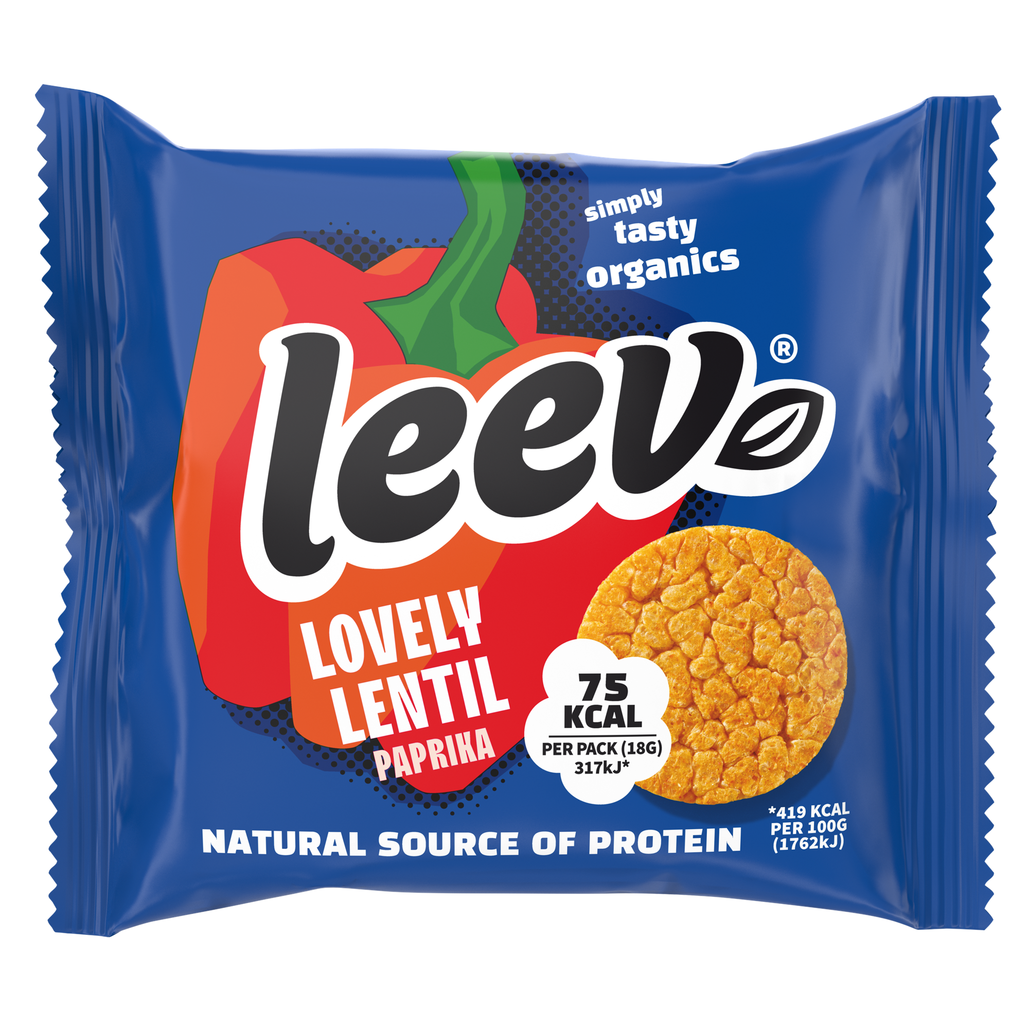 Leev Lovely lentil cakes paprika bio 18.00 Gram