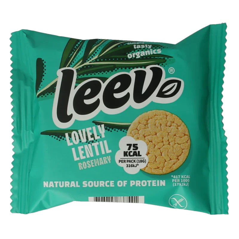 Leev Lovely lentil cakes rosemary bio 18 Gram
