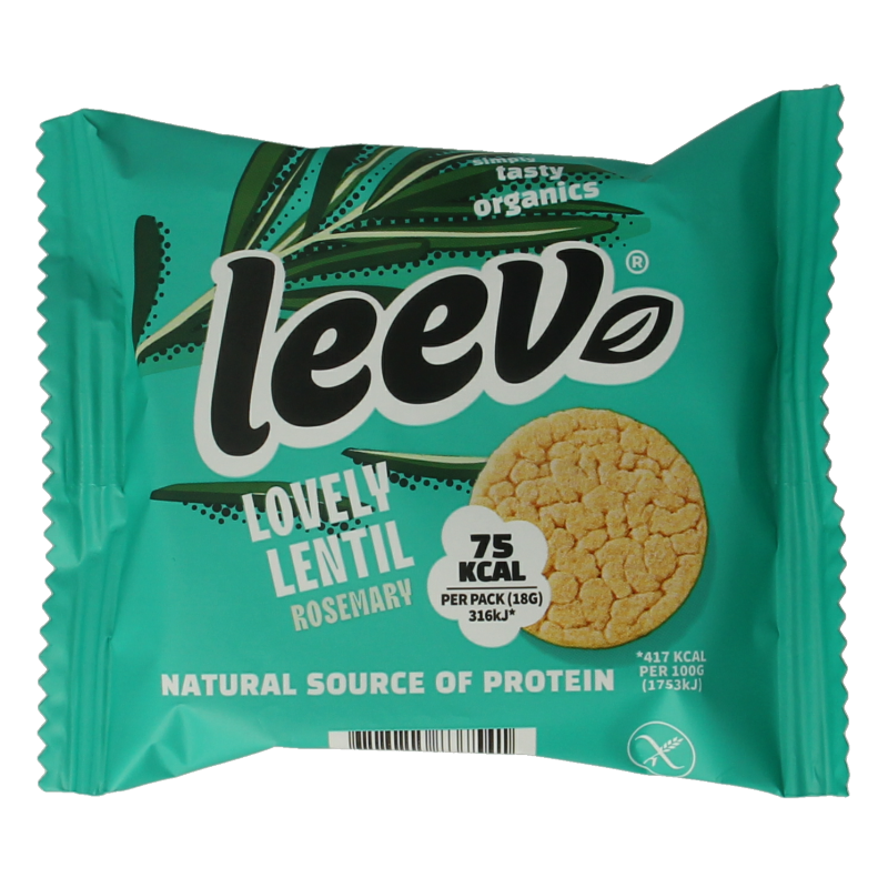 Leev Lovely lentil cakes rosemary bio 18 Gram
