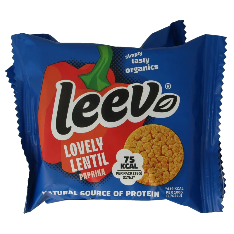 Leev Lovely lentil cakes paprika bio 54 Gram