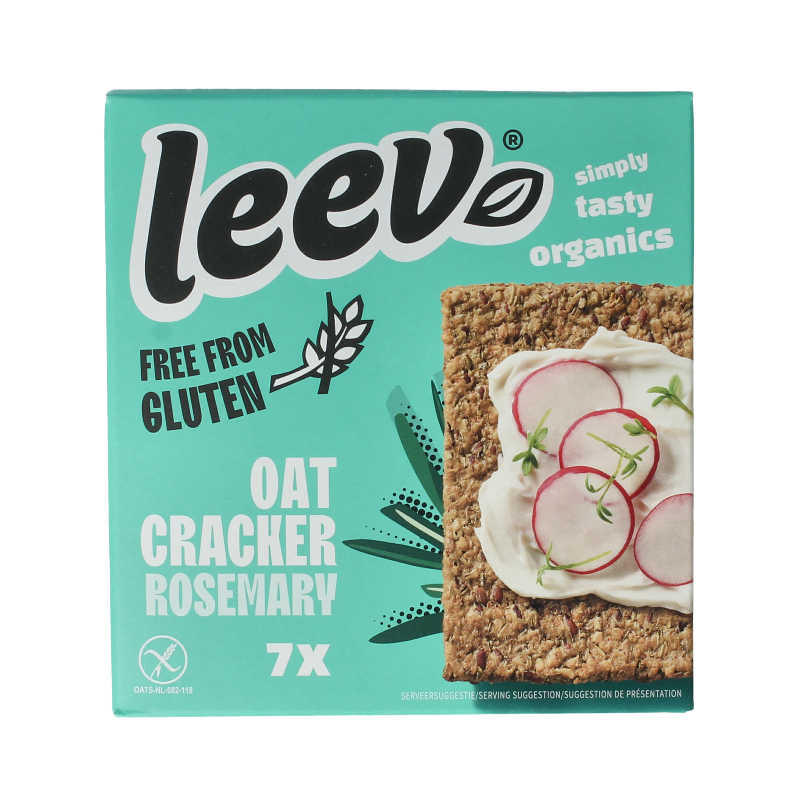 Leev Havercracker rozemarijn free from gluten bio 100.00 Gram