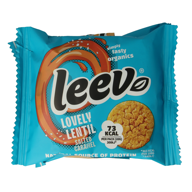 Leev Lovely lentil cakes caramel bio 60.00 Gram