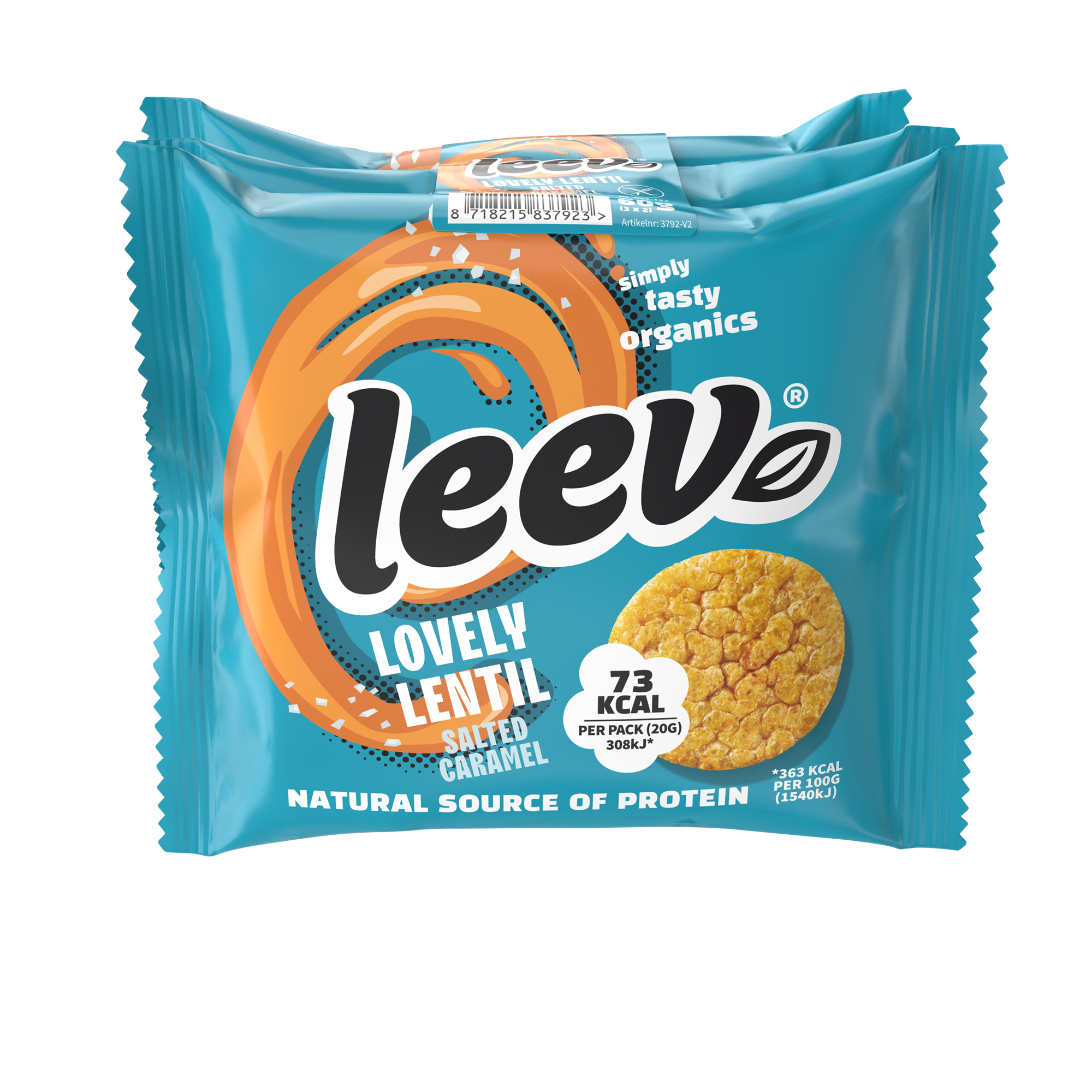 Leev Lovely lentil cakes caramel bio 60.00 Gram