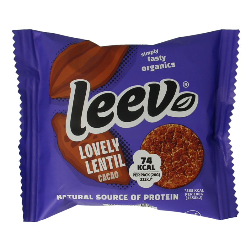 Leev Lovely lentil cakes cacao bio 20.00 Gram