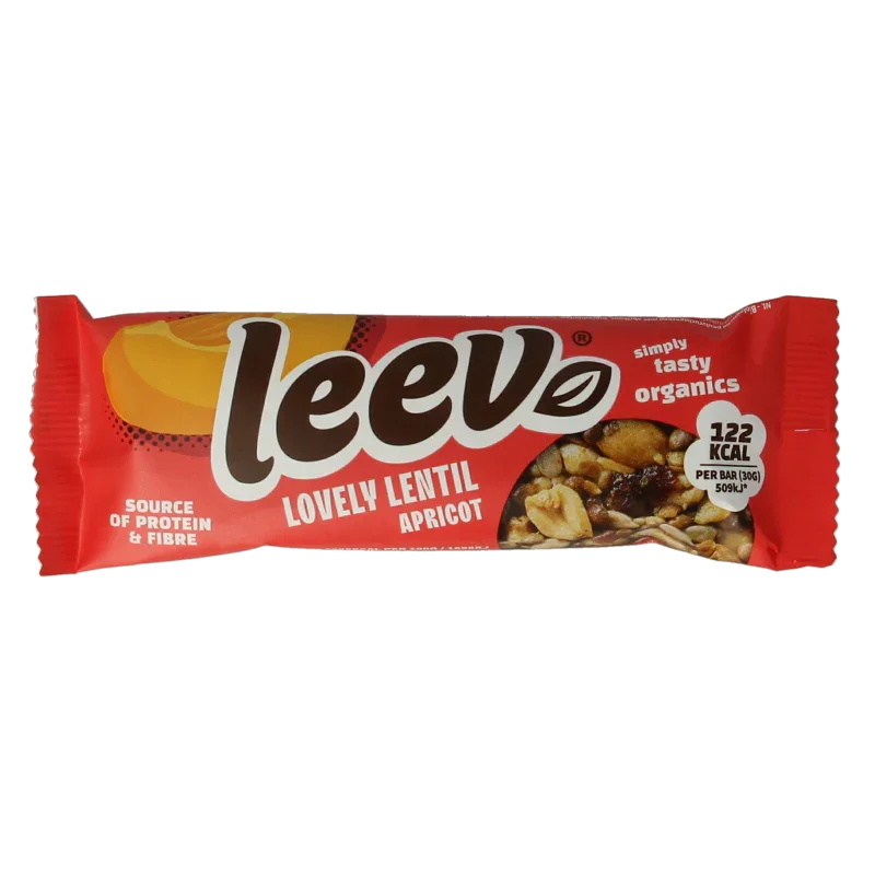 Leev Lovely lentil bar apricot bio 30 Gram