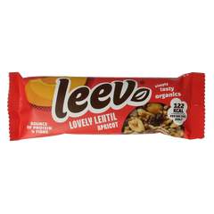 Leev Lovely lentil bar apricot bio 30 Gram