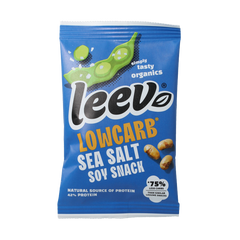 Leev Bio lowcarb snack soyabonen met zeezout 45.00 Gram