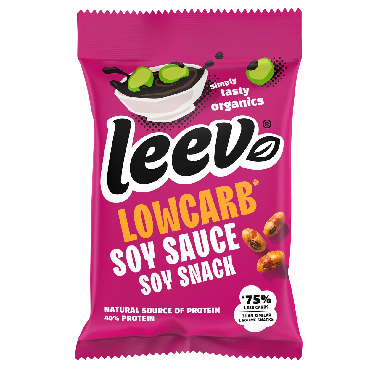 Leev Lowcarb snack soyabonen soya saus bio 45 Gram