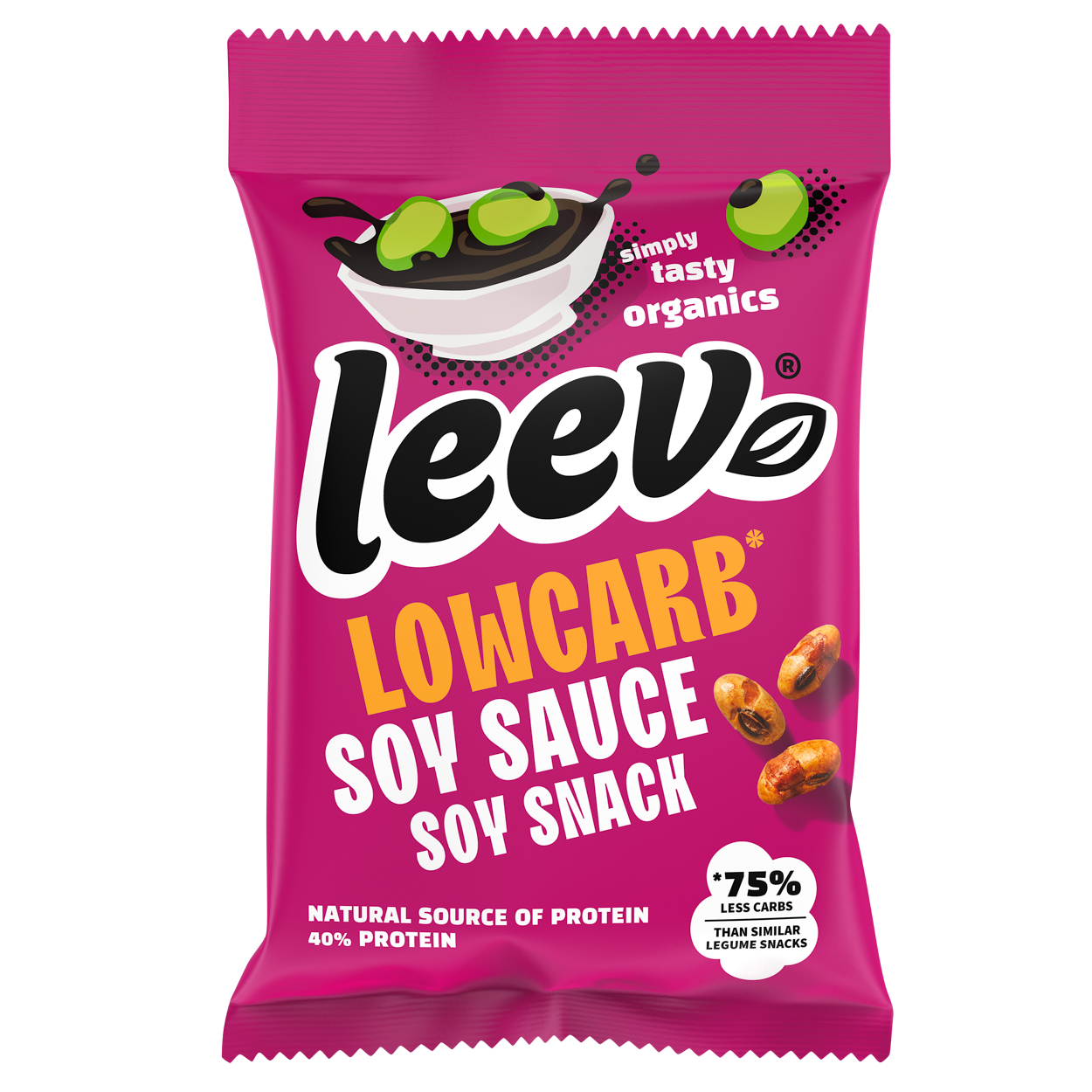 Leev Lowcarb snack soyabonen soya saus bio 45 Gram