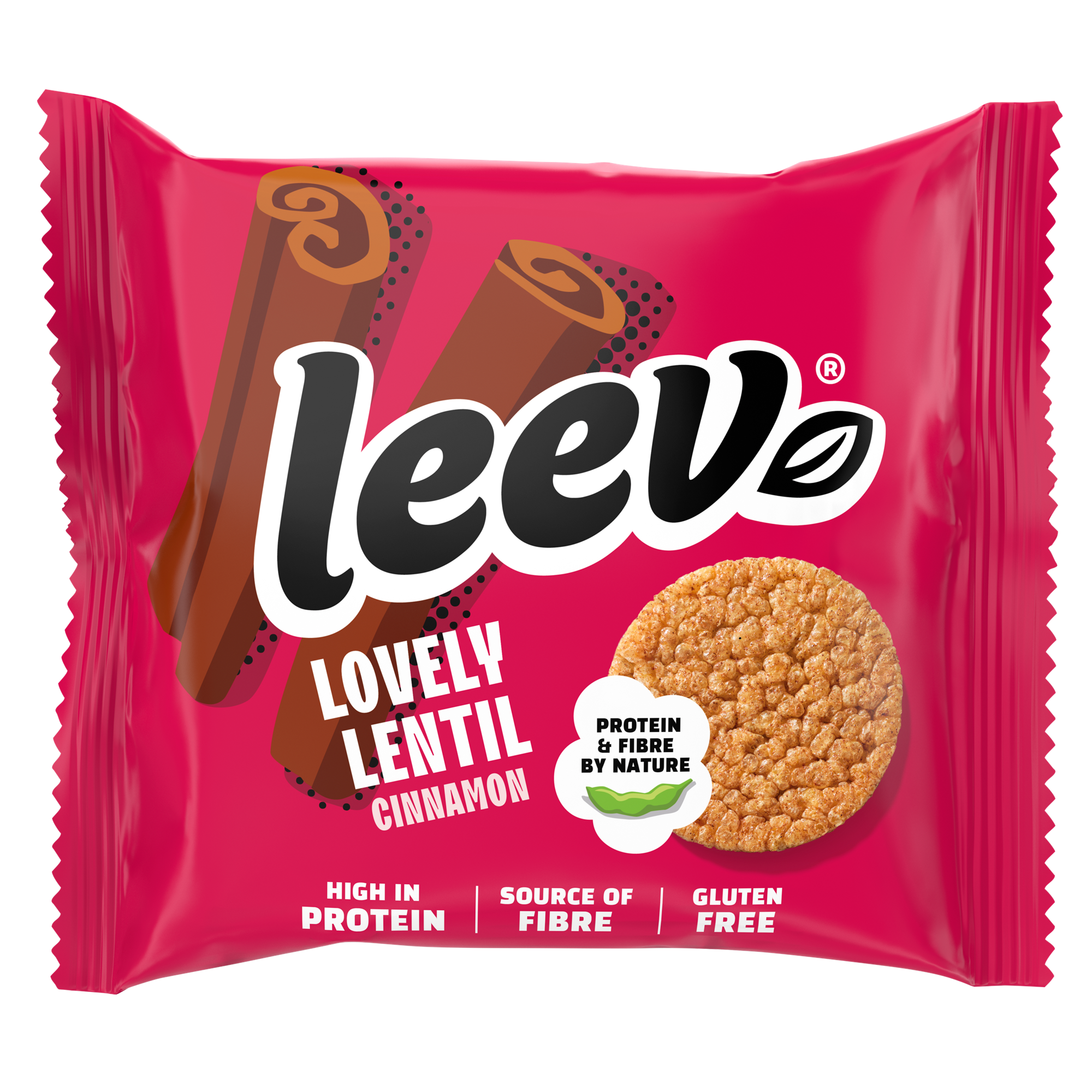Leev Leev bio–LOVELY LENTIL wafels kaneel 20g (1x2st) 20.00 Gram