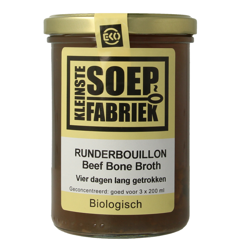 Kleinstesoepfabriek Runderbouillon bio 400.00 Milliliter