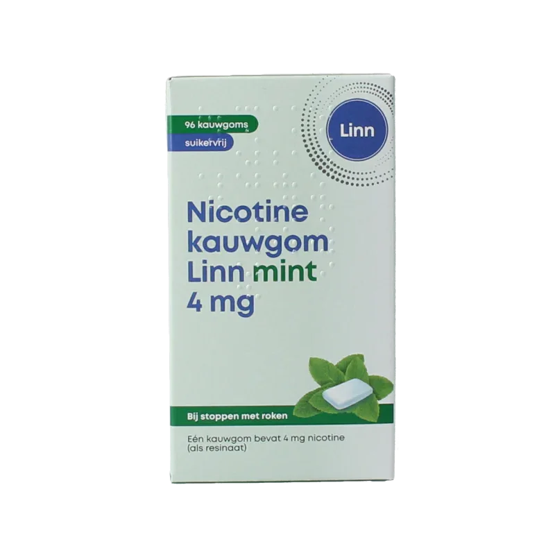 Linn Nicotine kauwgom 4mg mint 96 Stuks