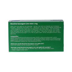 Linn Nicotine kauwgom 4mg mint 96 Stuks