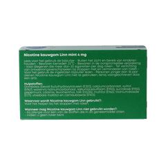 Linn Nicotine kauwgom 4mg mint 96 Stuks
