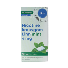 Linn Nicotine kauwgom 4mg mint 204 Stuks
