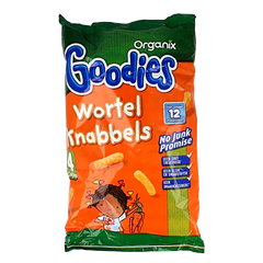 Organix Goodies Mais knabbels met wortel 10+M bio 60 Gram