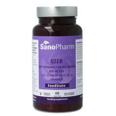 SanoPharm IJzer 10 mg & moly 20 mcg & C 30 mg 60.00 Tabletten