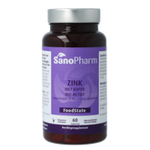 SanoPharm Zink 15mg & koper 1mg 60.00 Tabletten