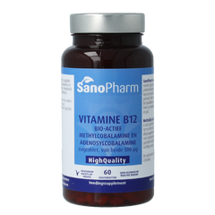SanoPharm Vitamine B12 methyl adenosylcobalamine 500mcg 60.00 Zuigtabletten