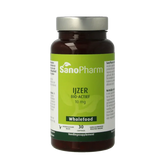 SanoPharm IJzer 10mg wholefood 30 Capsules