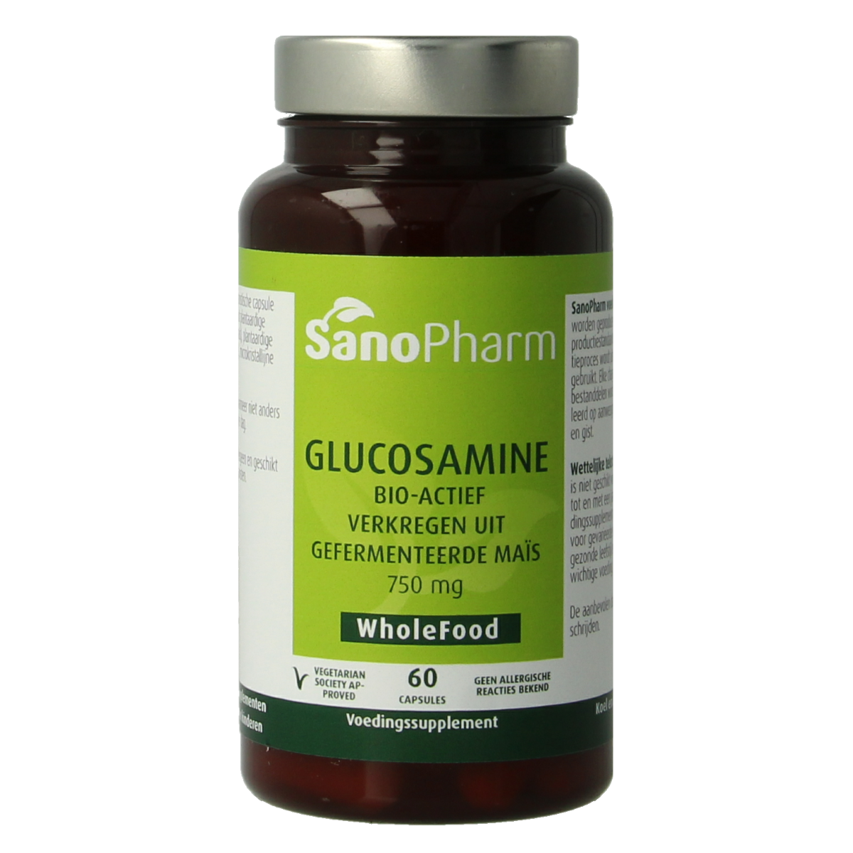 SanoPharm Glucosamine 750mg vegan 60.00 Capsules