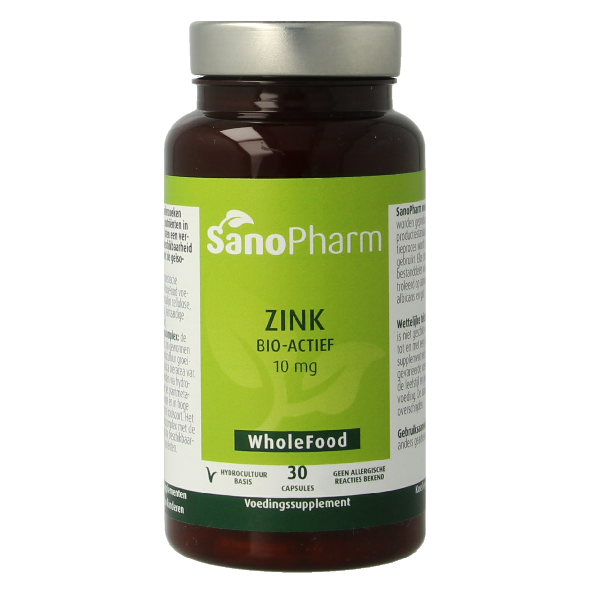 SanoPharm Zink wholefood 30.00 Capsules