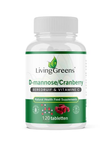 Livinggreens Cranberry met D-Mannose 120 Tabletten