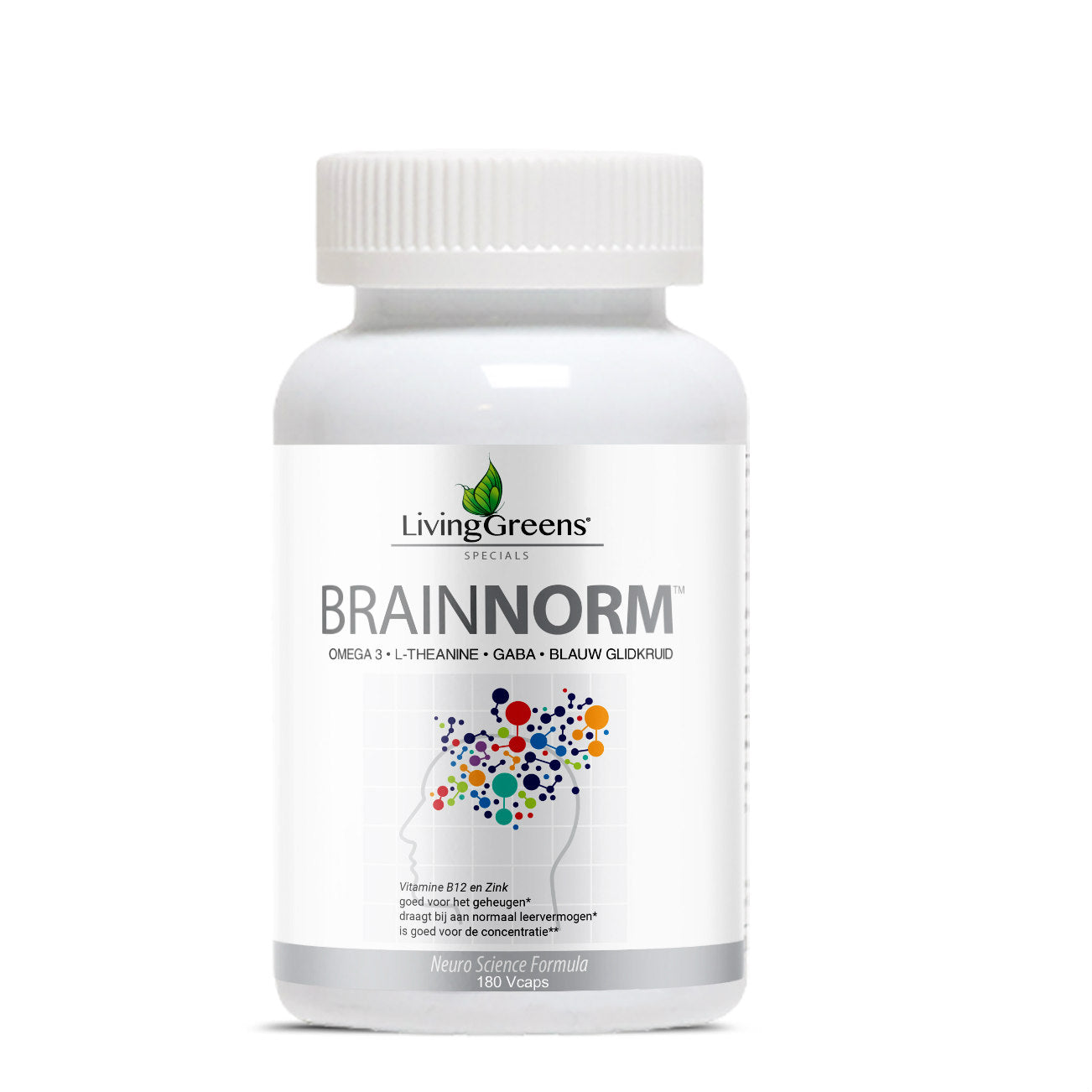 Livinggreens Brainnorm 180 Vegetarische capsules