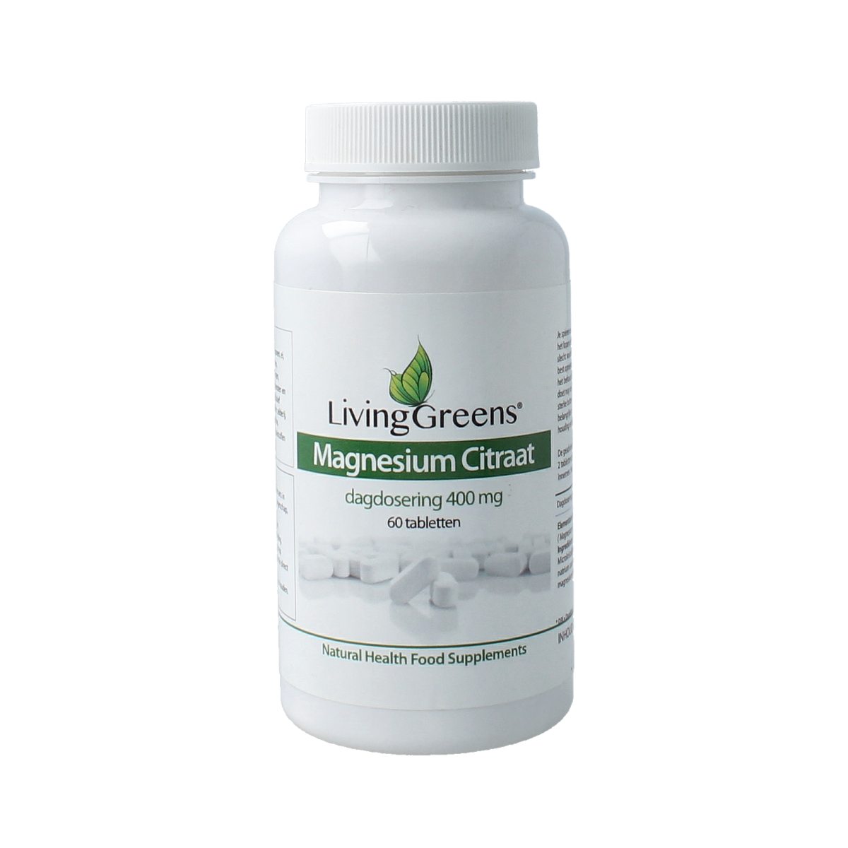 Livinggreens Magnesium citraat 400mg 60.00 Tabletten