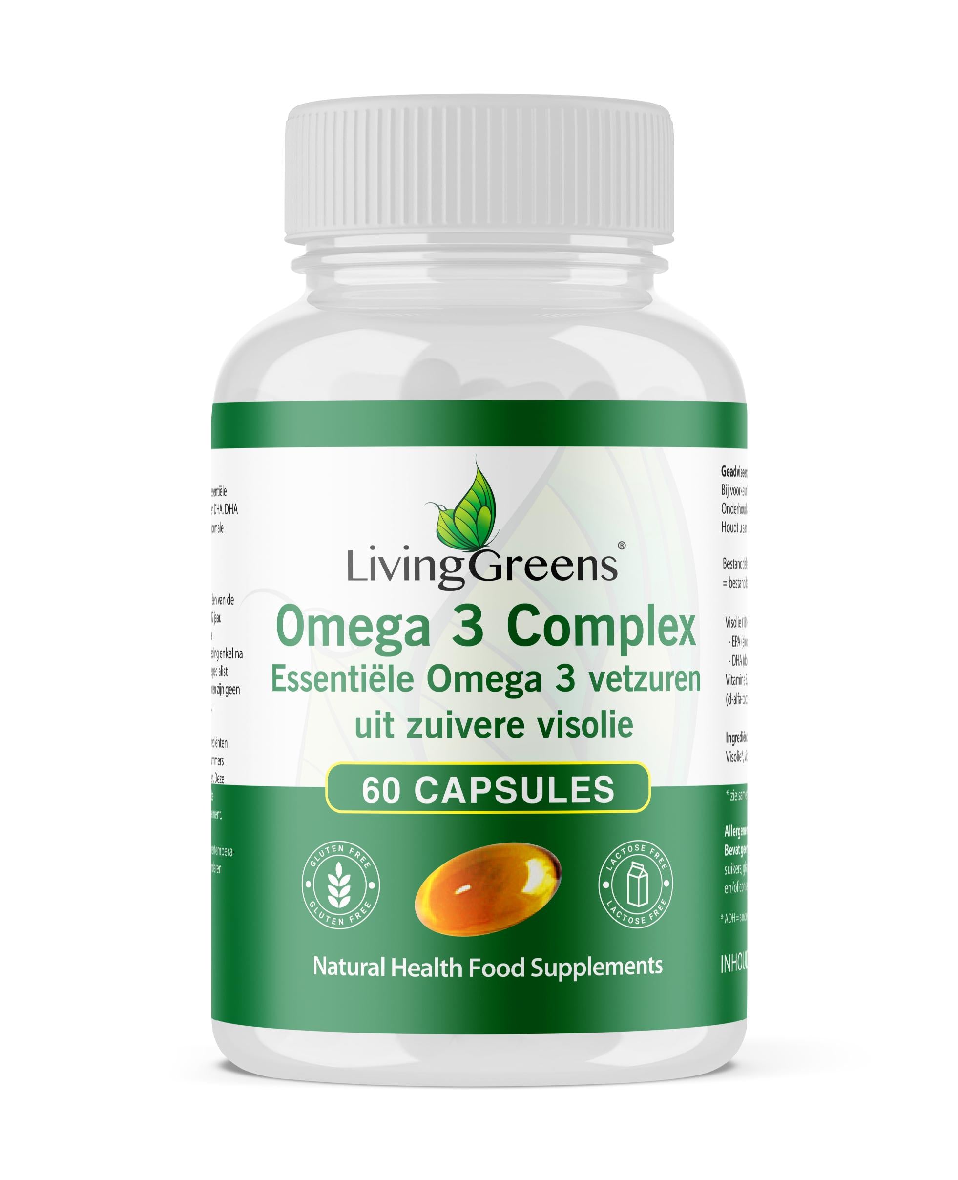 Livinggreens Omega 3 visolie complex 60 Capsules