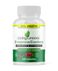 Livinggreens Cranberry D-Mannose voordeelverpakking 320 Tabletten