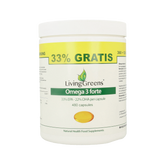 Livinggreens Omega 3 forte voordeelverpakking 480 Capsules