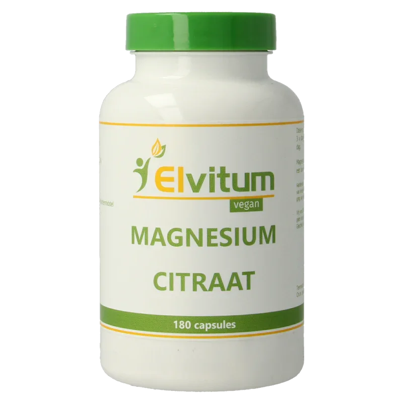 Elvitum Magnesium citraat 180 Vegetarische capsules