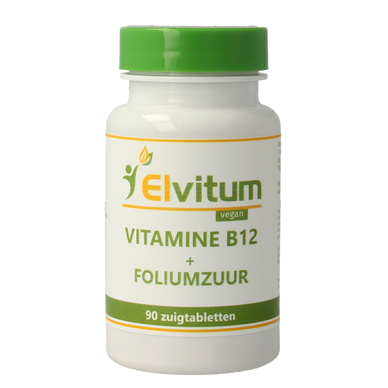 Elvitum Vitamine B12 1000mcg + foliumzuur 90 Zuigtabletten