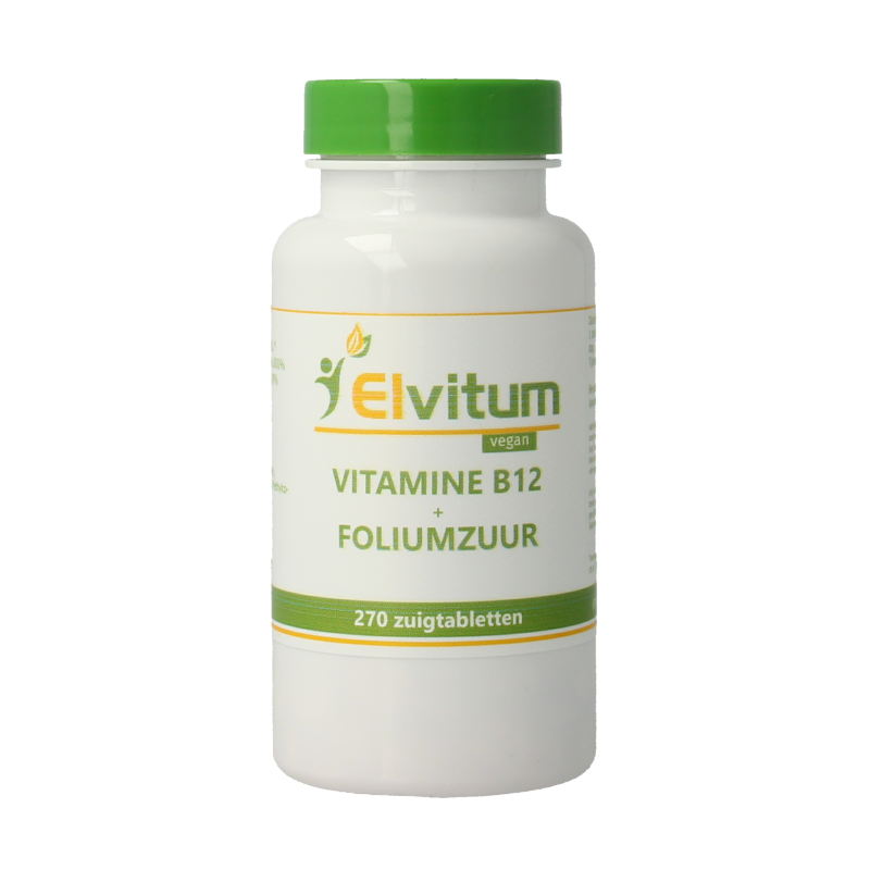Elvitum Vitamine B12 1000mcg + foliumzuur 270 Zuigtabletten