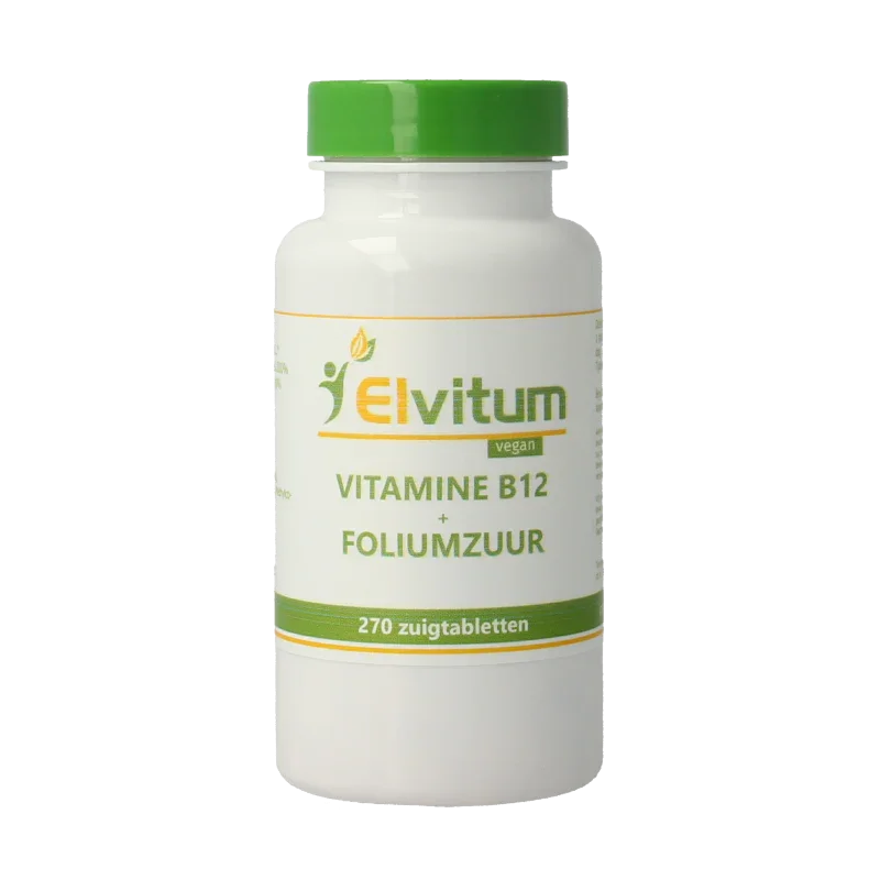 Elvitum Vitamine B12 1000mcg + foliumzuur 270 Zuigtabletten