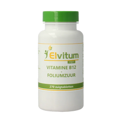 Elvitum Vitamine B12 1000mcg + foliumzuur 270 Zuigtabletten