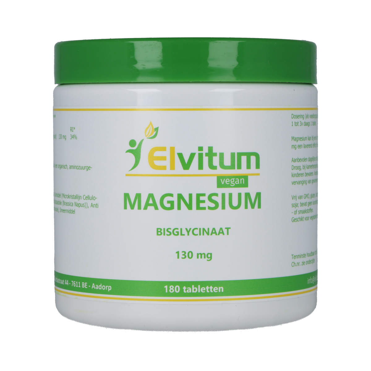 Elvitum Magnesium (bisglycinaat) 130mg 180.00 Tabletten