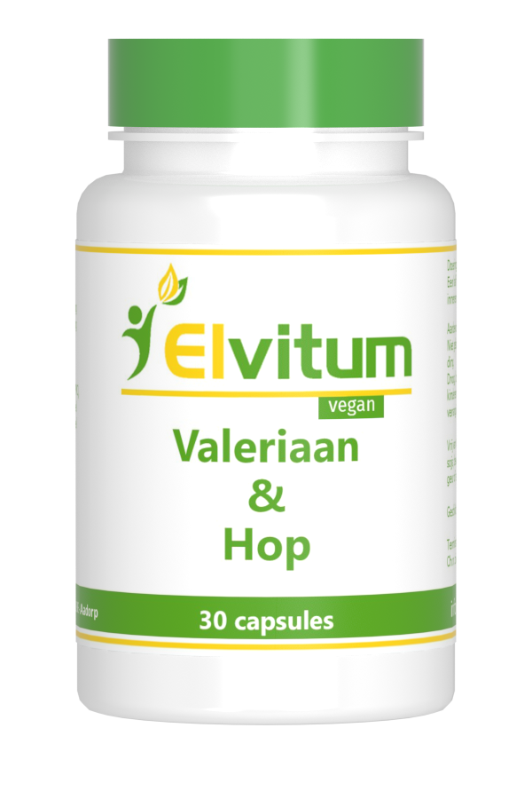 Elvitum Valeriaan en hop extract 30 Capsules